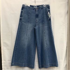 Kensie Blue High Rise Flare Wide Leg Jeans
